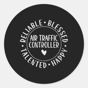 Air Traffic Controller Classic Round Sticker