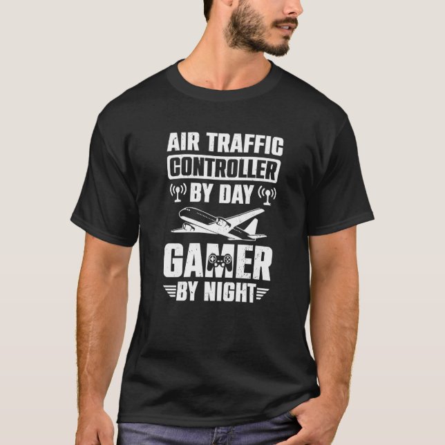 Air Traffic Controller  Gaming  Air Marshal Gamer T-Shirt (Front)