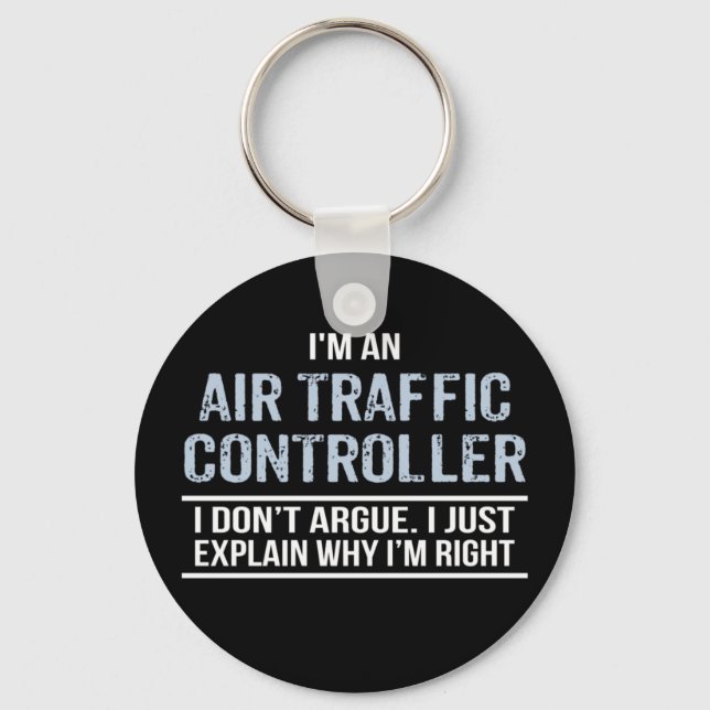 Air Traffic Controller Humour Key Ring (Front)