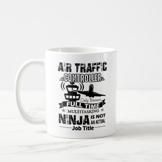 Air Traffic Controller Job Title Mug (Left)