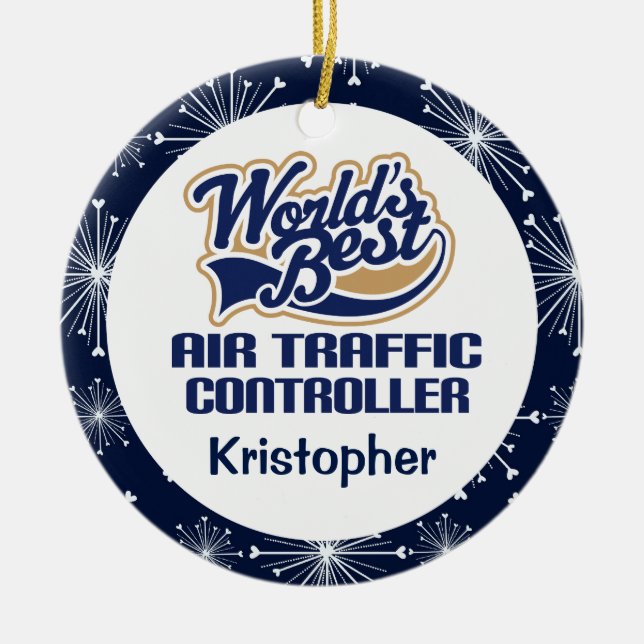 Air Traffic Controller Personalised Ornament (Front)