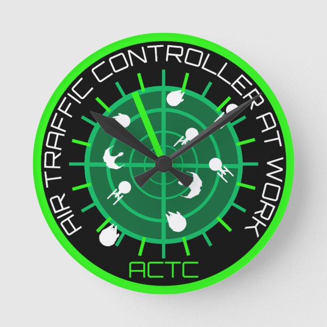 Air Traffic Controller Round Clock (Front)