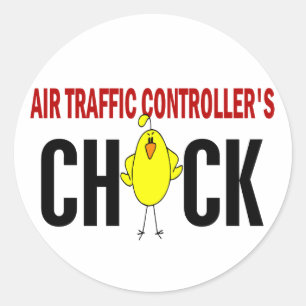 Air Traffic Controller’s Chick Classic Round Sticker