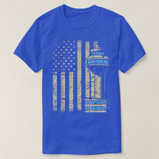 Air Traffic Controller TowerAircraft Airspace ATC  T-Shirt (Design Front)