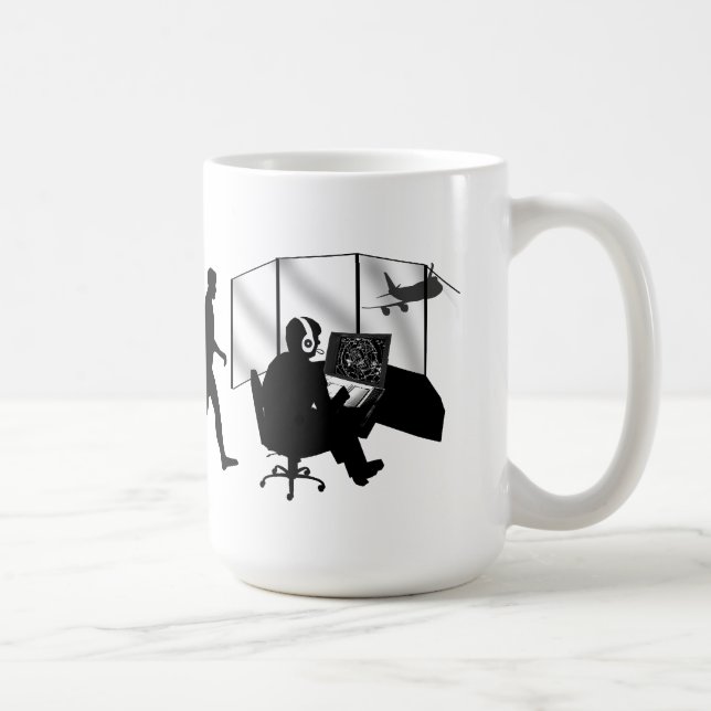 Air traffic controllers gifts tower control coffee mug (Right)