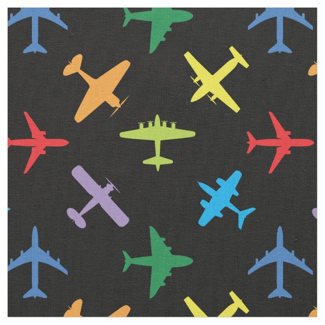 Air traffic, custom colour and  tile size fabric (Close Up)
