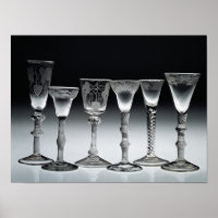 Air-twist glasses, 1750-60