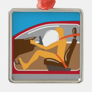 Airbag Seat belt works Metal Tree Decoration