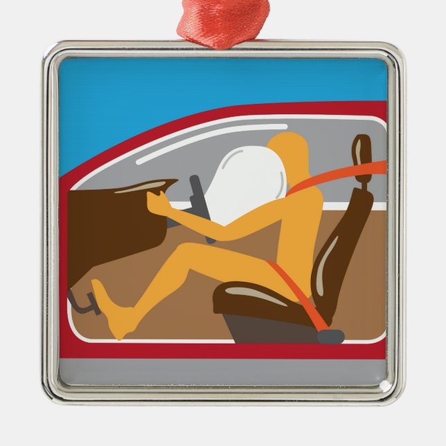 Airbag Seat belt works Metal Tree Decoration (Front)