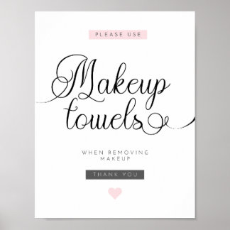 Airbnb Host Essentials - Makeup Towel Sign