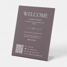 Airbnb Vacation Rental Home Welcome QR Purple Grey