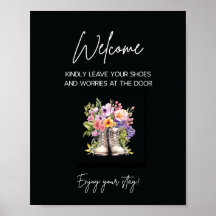 Airbnb welcome sign