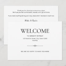 Airbnb Welcome Vacation Short Term Rental Postcard