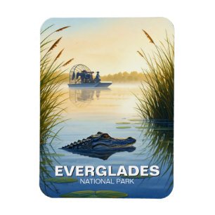 Airboat Alligator Everglades National Park Florida Magnet