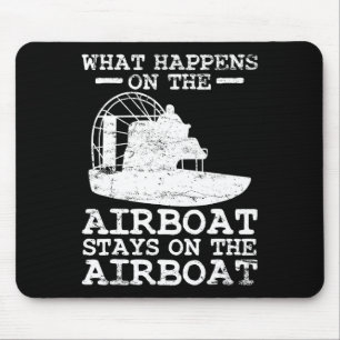 Airboat Boat Captain Boating Vintage Mouse Mat