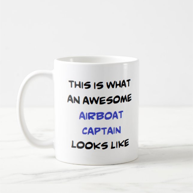 airboat captain, awesome coffee mug (Left)