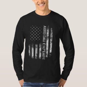 Airboat Captain Gift USA Patriotic American Flag T-Shirt