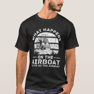 Airboat Fanboat Rc Hydroplane Racing Swamp Boat Ri T-Shirt
