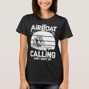 Airboat Fanboat Rc Hydroplane Racing Swamp Boat Ri T-Shirt
