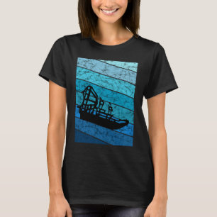 Airboat Hydroplane Swamp Retro Vintage Ocean Fanbo T-Shirt