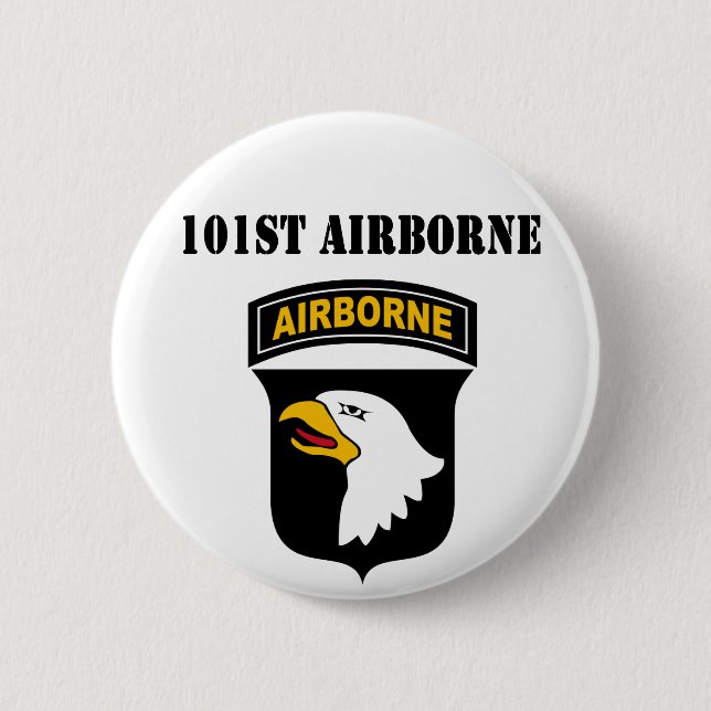 Airborne 6 Cm Round Badge (Front)