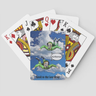 Airborne, army jump paratrooper, army cartoon playing cards