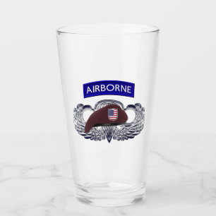 Airborne Beret & Jump Wings Glass