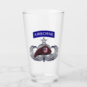 Airborne Beret & Senior Jump Wings Glass