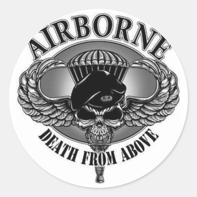 Airborne Classic Round Sticker (Front)