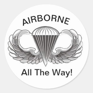 Airborne!  classic round sticker