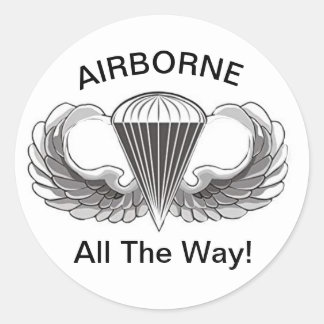 Airborne!  classic round sticker