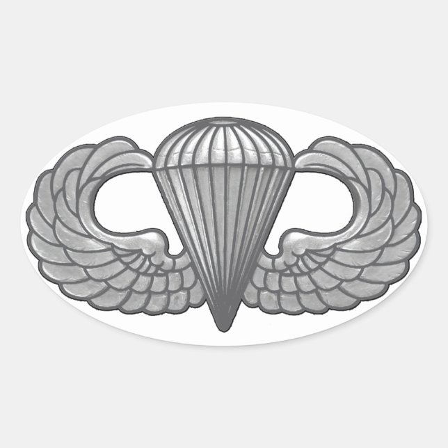 Airborne Crest Oval Sticker (Front)