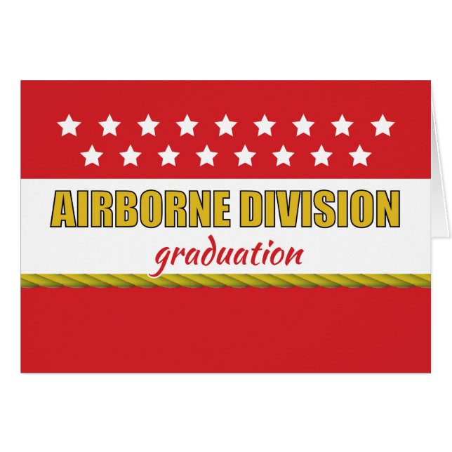 Airborne Division Graduation Congratulations (Front Horizontal)