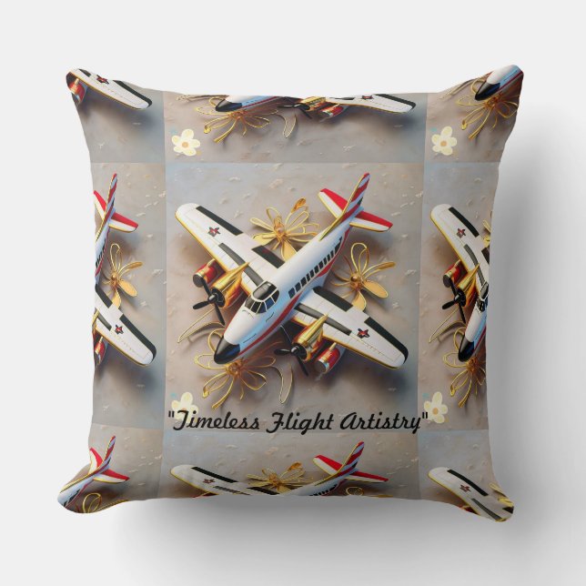"Airborne Elegance" Cushion (Front)