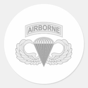 Airborne Jump Wings Classic Round Sticker