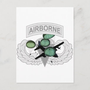 Airborne Jump with Wings Postcard