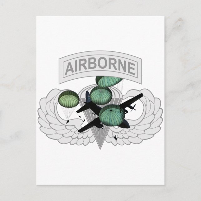 Airborne Jump with Wings Postcard (Front)