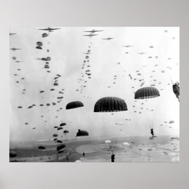 Airborne Mission During WW2 Painting Poster (Front)