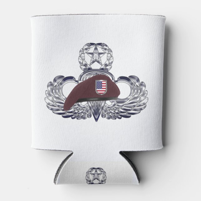 Airborne Paratrooper  Can Cooler (Front)