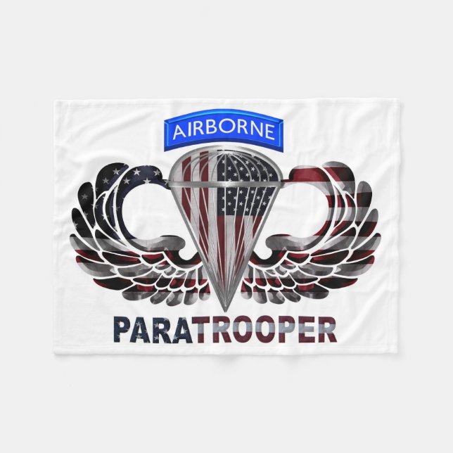  Airborne Paratrooper  Fleece Blanket (Front (Horizontal))