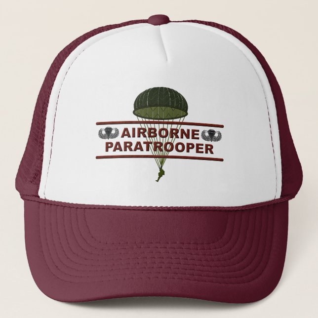 Airborne Paratrooper   Trucker Hat (Front)