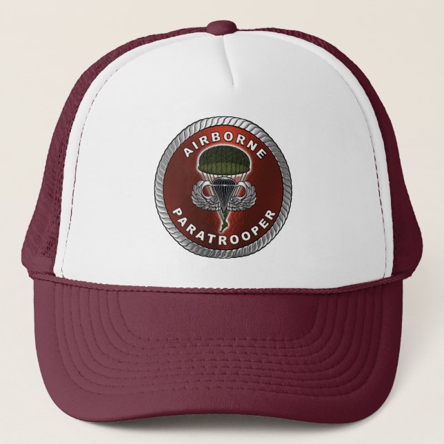 Airborne Paratrooper   Trucker Hat (Front)