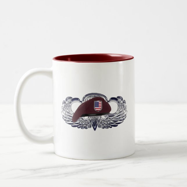 Airborne Paratrooper Two-Tone Coffee Mug (Left)