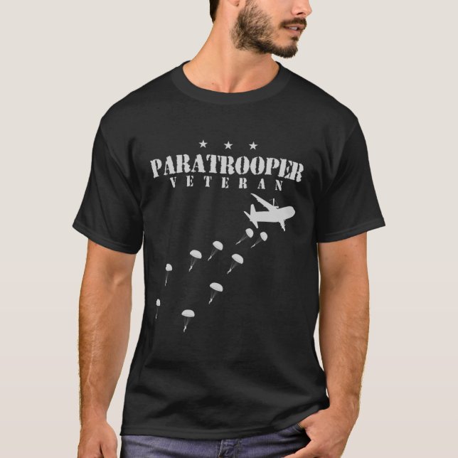 Airborne Paratrooper Veteran Infantry Division T-S T-Shirt (Front)