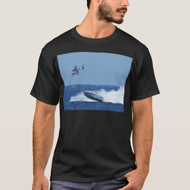 Airborne Powerboat And Helicopter T-Shirt (Front)