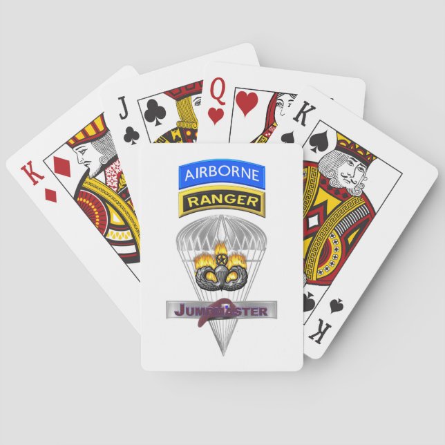 Airborne Ranger Jumpmaster Commemorative Playing Cards (Back)