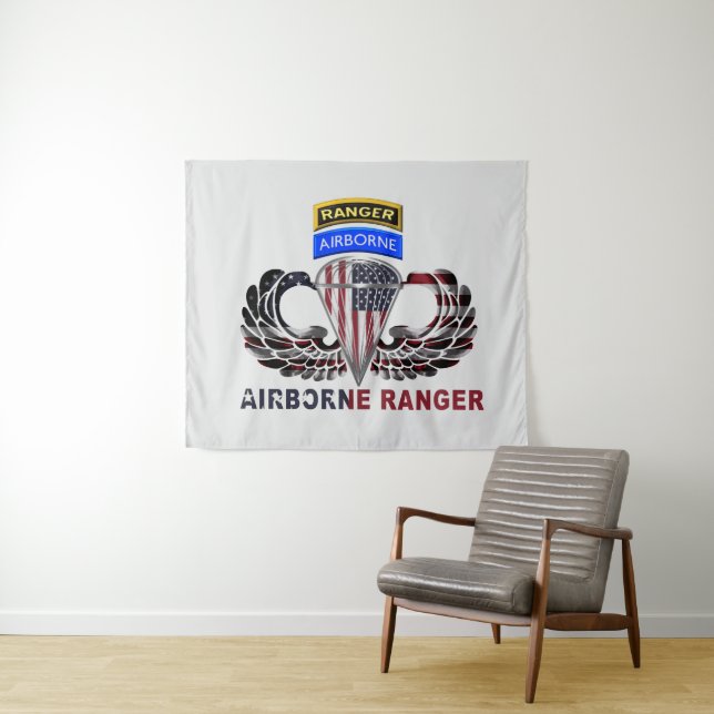  Airborne Ranger Paratrooper  Tapestry (In Situ (Horizontal))