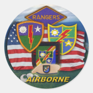 airborne rangers fort benning vets scrapbooking st classic round sticker