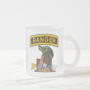 Airborne Rangers Veterans Vets LRRP Frosted Glass Coffee Mug