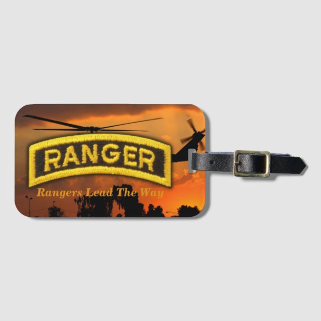 Airborne Rangers Veterans Vets LRRP Luggage Tag (Front Horizontal)